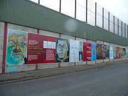 Peace walls in Ireland (Catholic and Protestant)